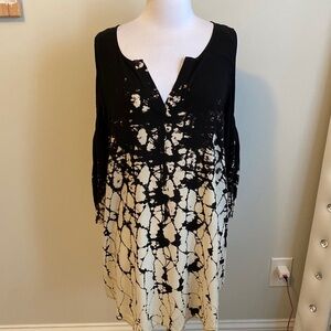 Soft Surroundings Black Ivory Cold Shoulder Tunic
